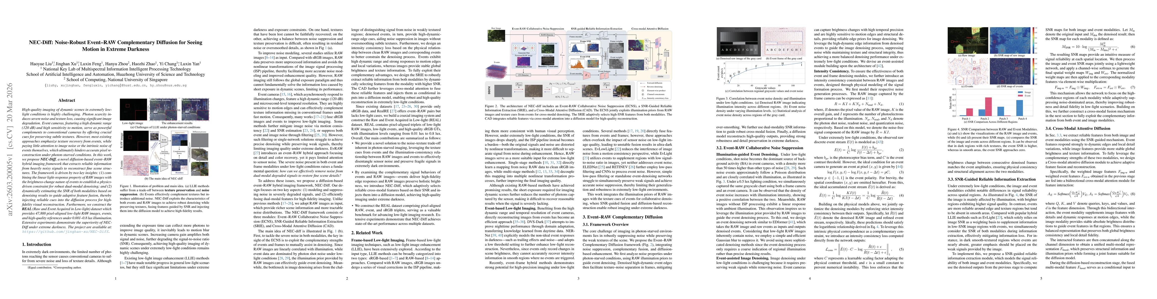 Thumbnail for NEC-Diff: Noise-Robust Event-RAW Complementary Diffusion for Seeing Motion in Extreme Darkness