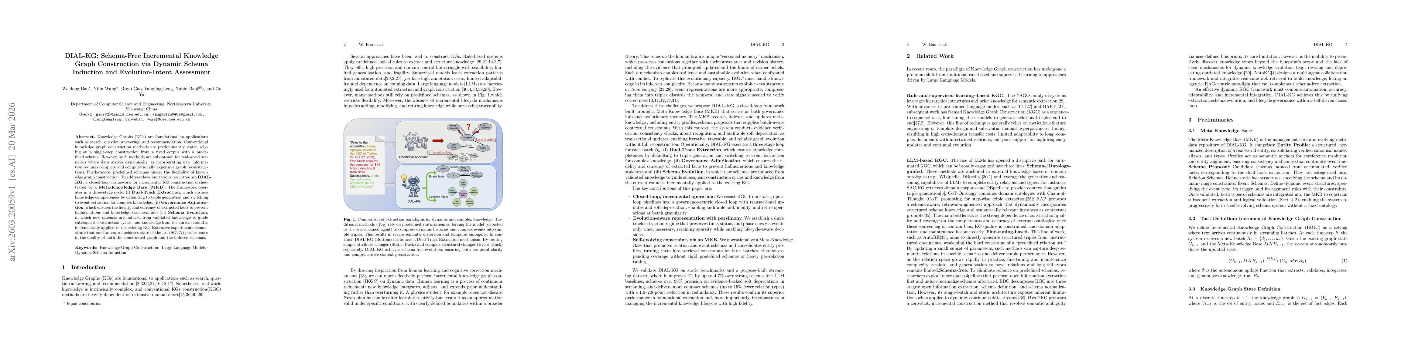 Thumbnail for DIAL-KG: Schema-Free Incremental Knowledge Graph Construction via Dynamic Schema Induction and Evolution-Intent Assessment