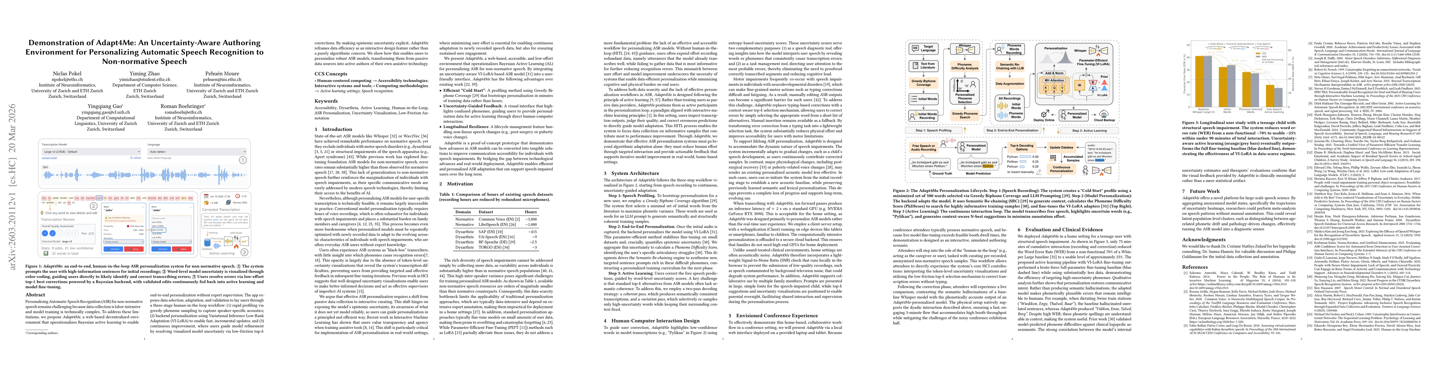 Thumbnail for Demonstration of Adapt4Me: An Uncertainty-Aware Authoring Environment for Personalizing Automatic Speech Recognition to Non-normative Speech