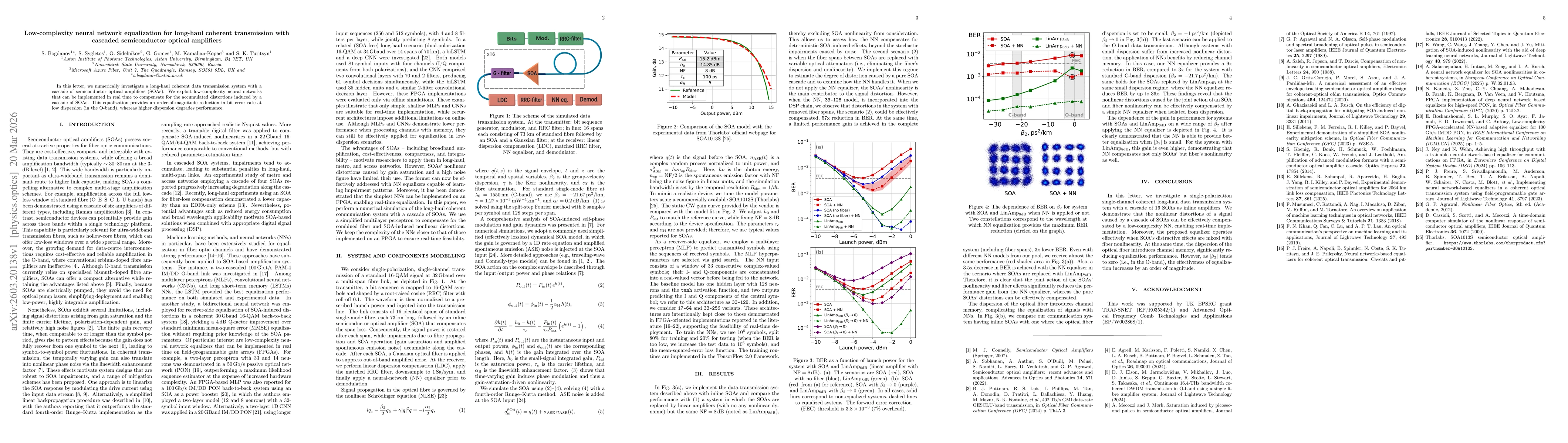 Thumbnail for Low-complexity neural network equalization for long-haul coherent transmission with cascaded semiconductor optical amplifiers