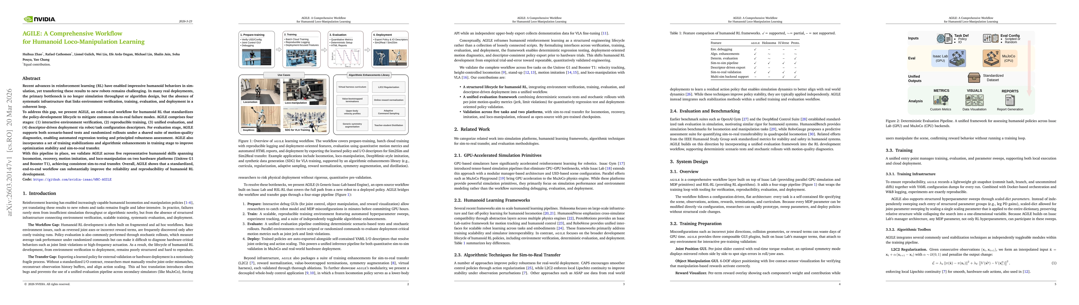 Thumbnail for AGILE: A Comprehensive Workflow for Humanoid Loco-Manipulation Learning