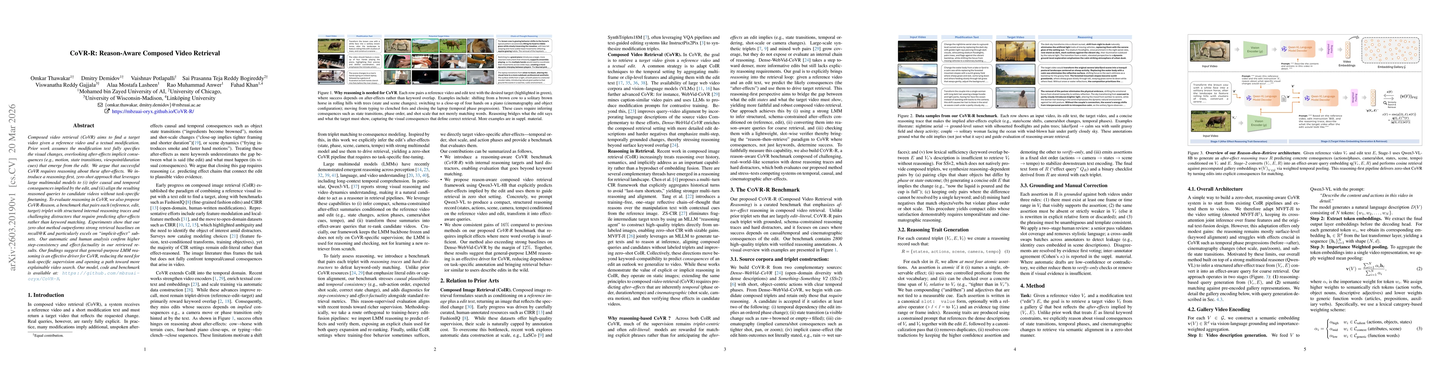 Thumbnail for CoVR-R:Reason-Aware Composed Video Retrieval