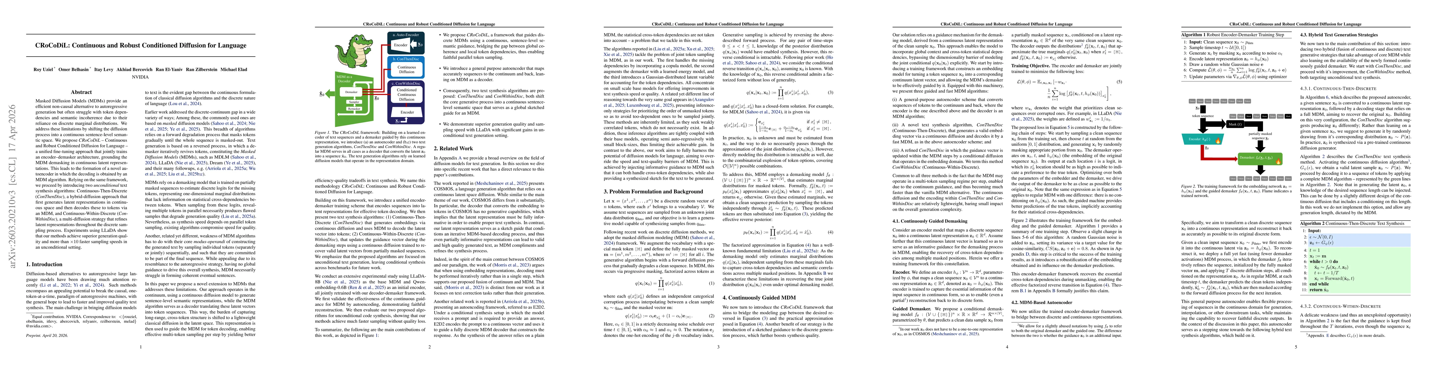 Thumbnail for CRoCoDiL: Continuous and Robust Conditioned Diffusion for Language