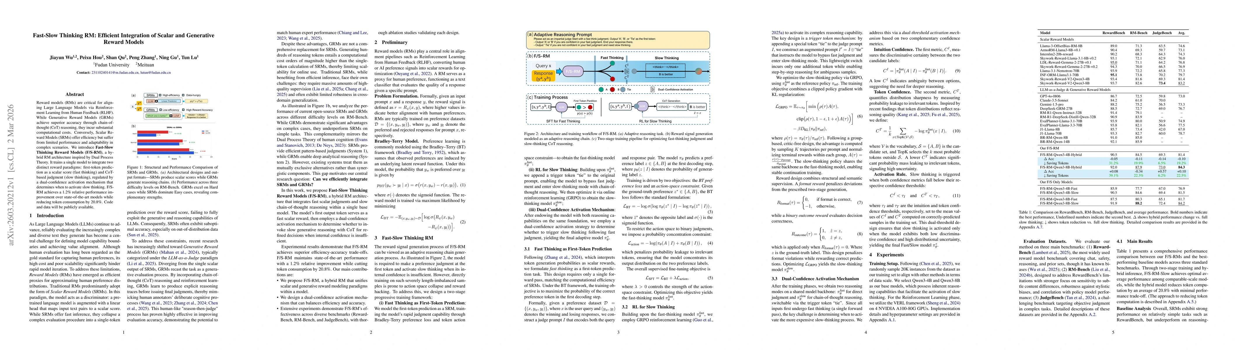 Thumbnail for Fast-Slow Thinking RM: Efficient Integration of Scalar and Generative Reward Models