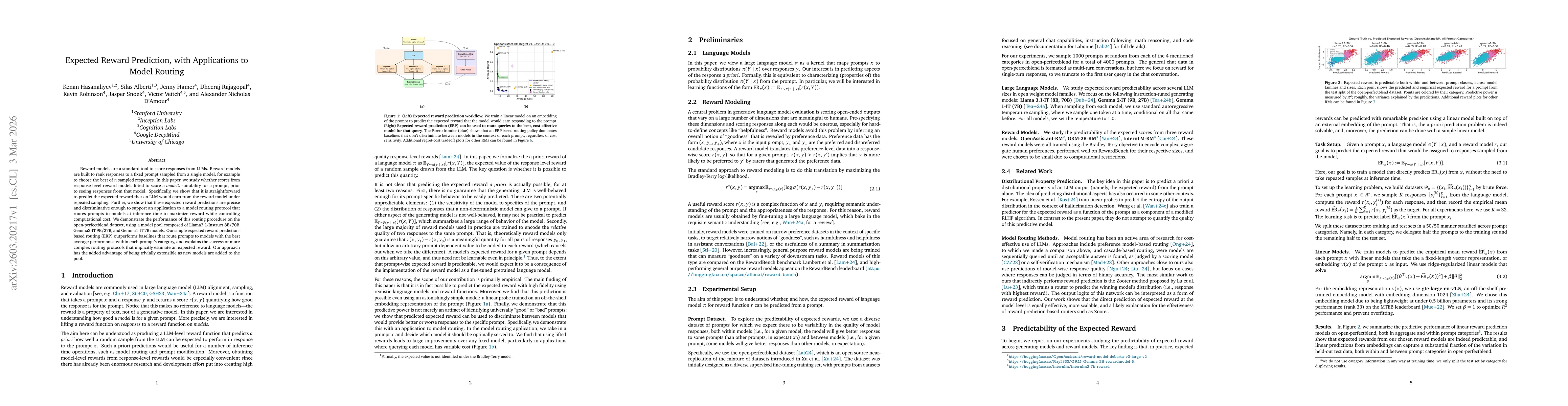 Thumbnail for Expected Reward Prediction, with Applications to Model Routing