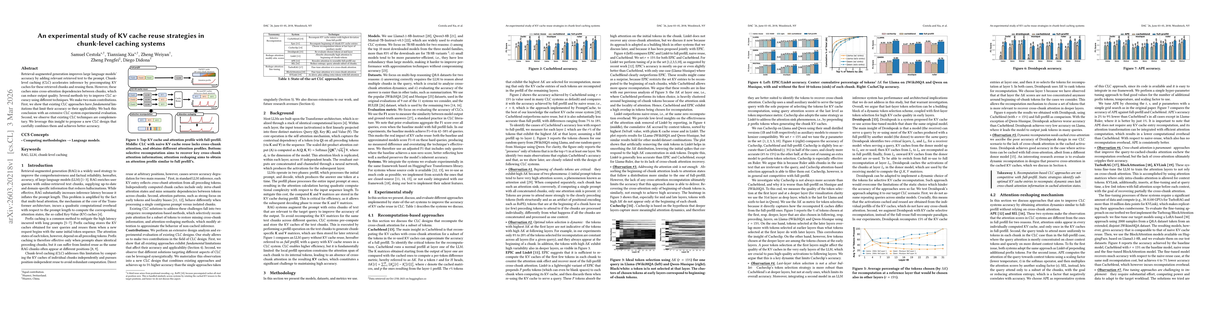 Thumbnail for An experimental study of KV cache reuse strategies in chunk-level caching systems