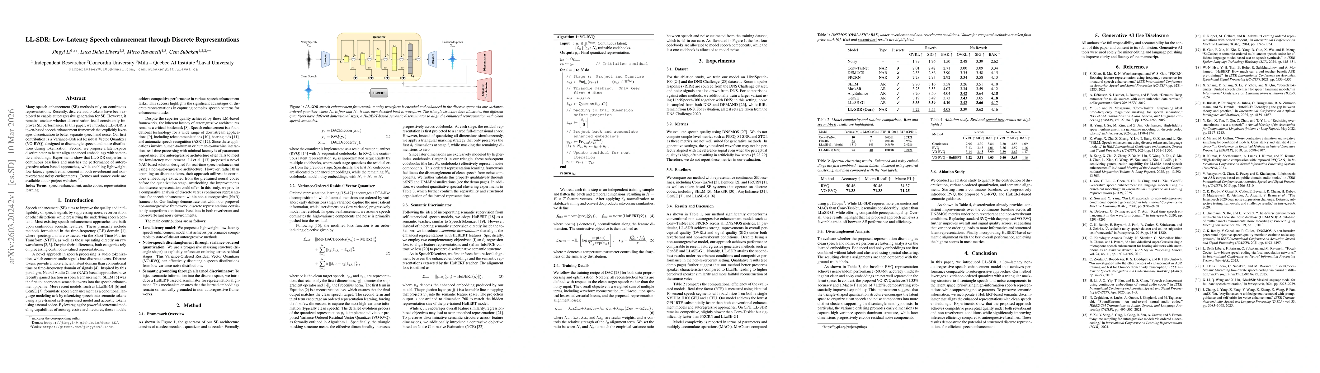 Thumbnail for LL-SDR: Low-Latency Speech enhancement through Discrete Representations