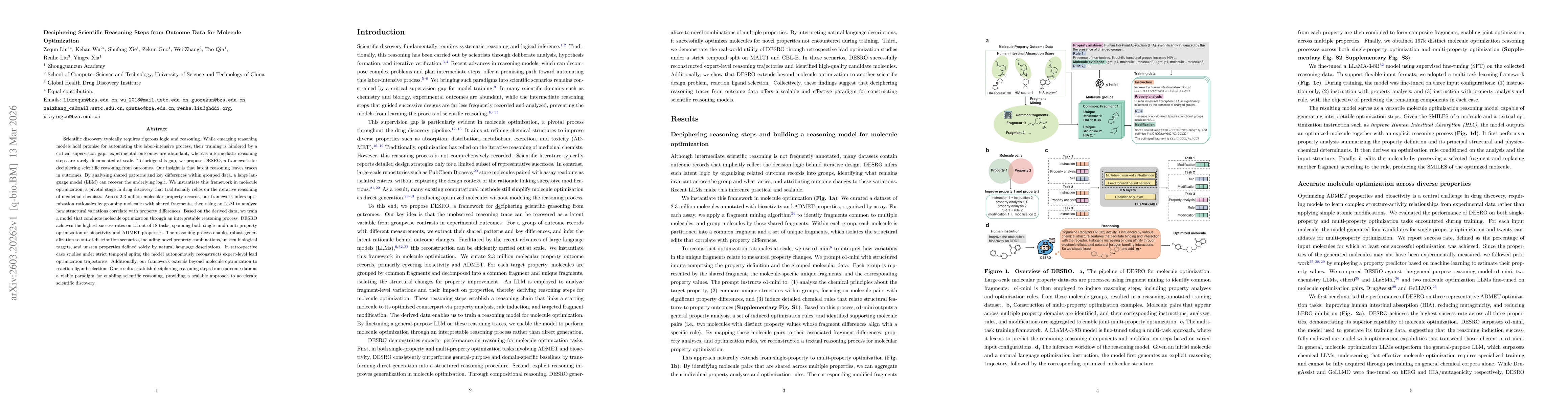 Thumbnail for Deciphering Scientific Reasoning Steps from Outcome Data for Molecule Optimization