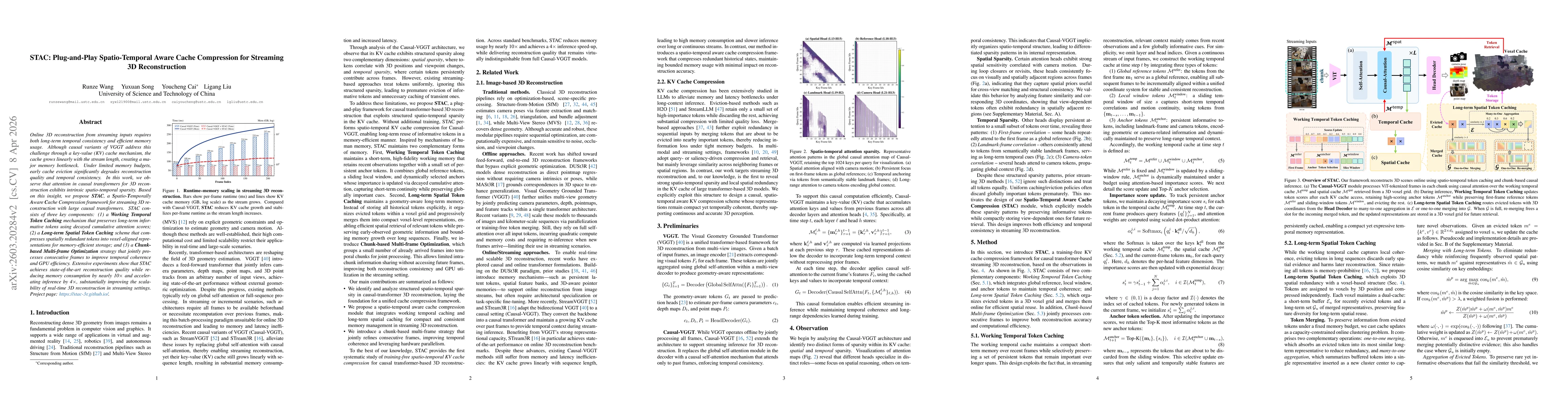 Thumbnail for STAC: Plug-and-Play Spatio-Temporal Aware Cache Compression for Streaming 3D Reconstruction
