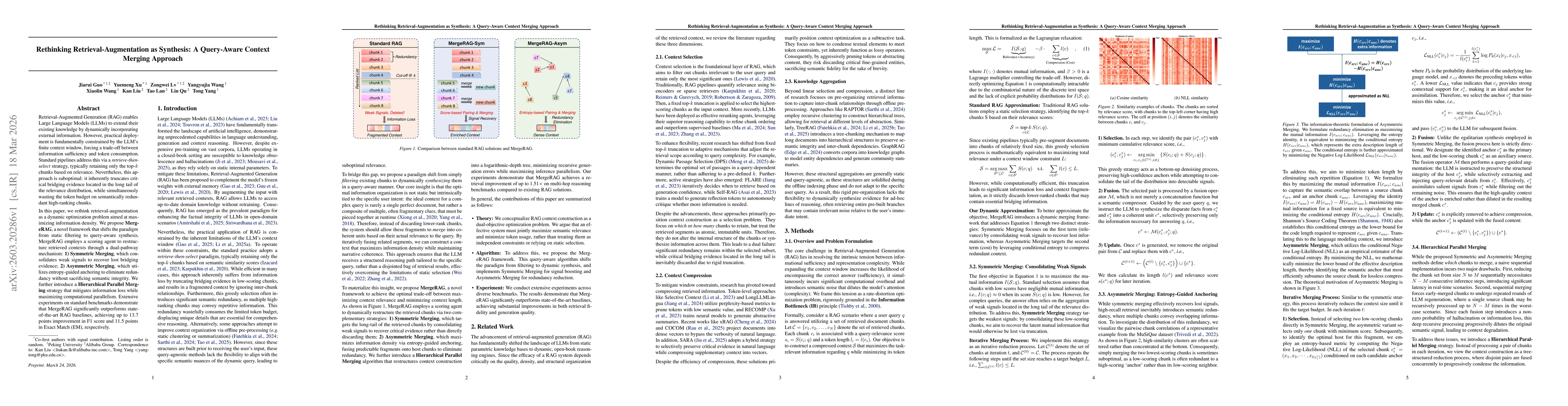 Thumbnail for Rethinking Retrieval-Augmentation as Synthesis: A Query-Aware Context Merging Approach
