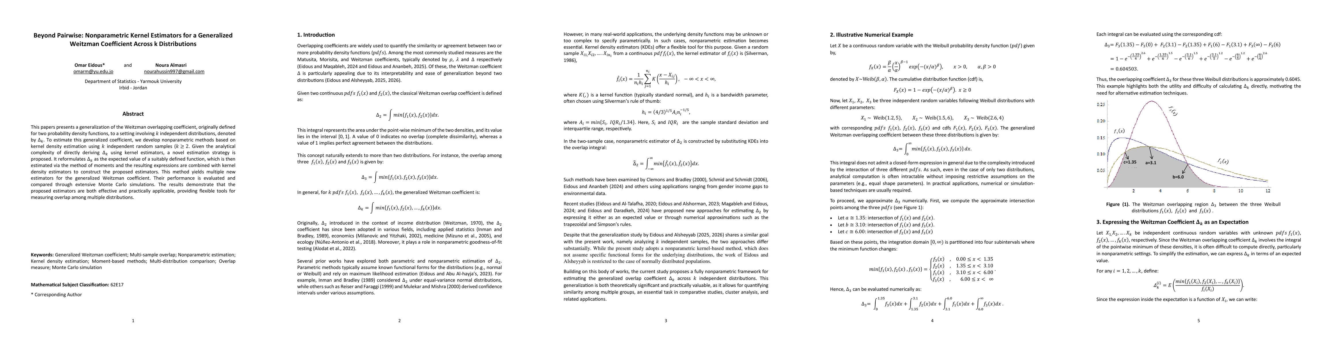 Thumbnail for Beyond Pairwise: Nonparametric Kernel Estimators for a Generalized Weitzman Coefficient Across k Distributions