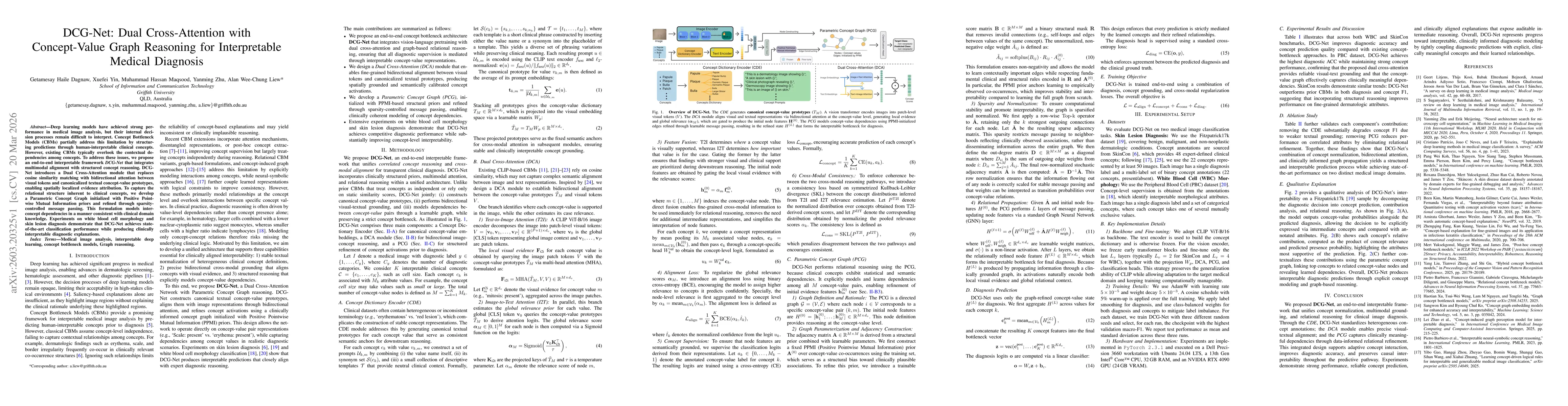 Thumbnail for DCG-Net: Dual Cross-Attention with Concept-Value Graph Reasoning for Interpretable Medical Diagnosis