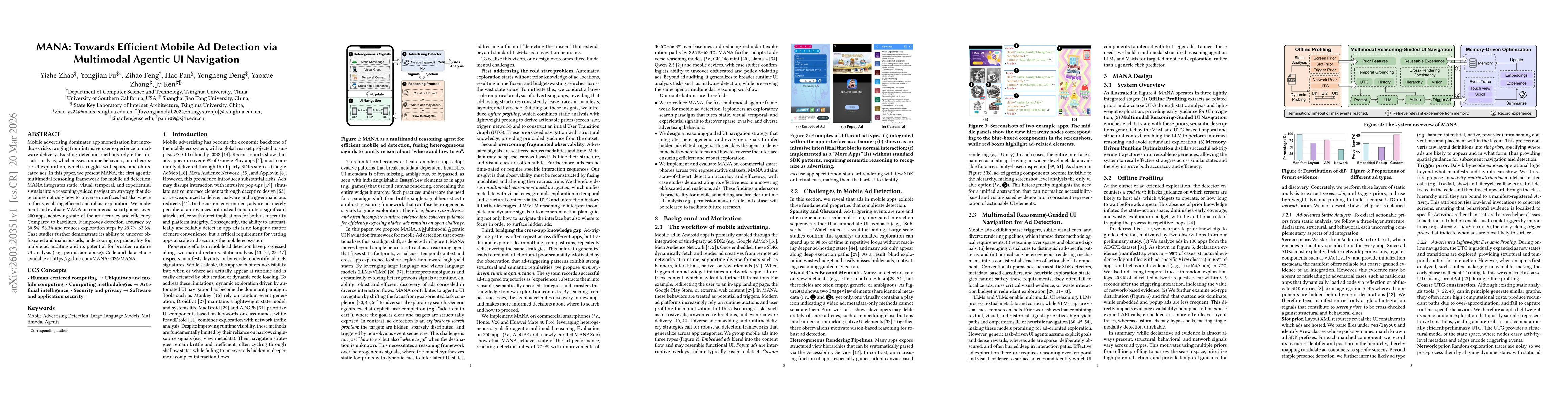 Thumbnail for MANA: Towards Efficient Mobile Ad Detection via Multimodal Agentic UI Navigation