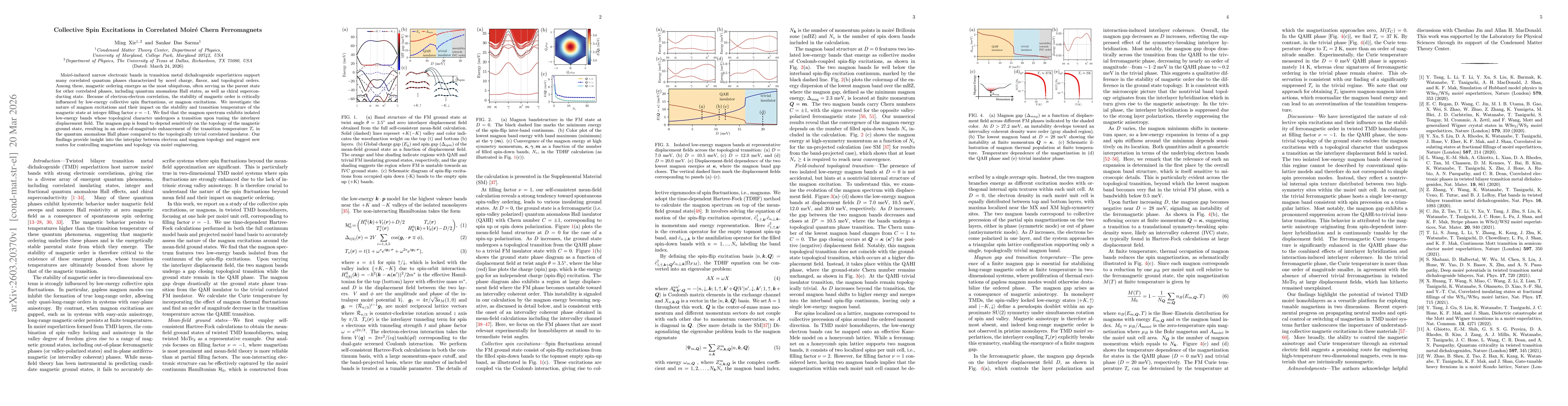 Thumbnail for Collective Spin Excitations in Correlated Moiré Chern Ferromagnets