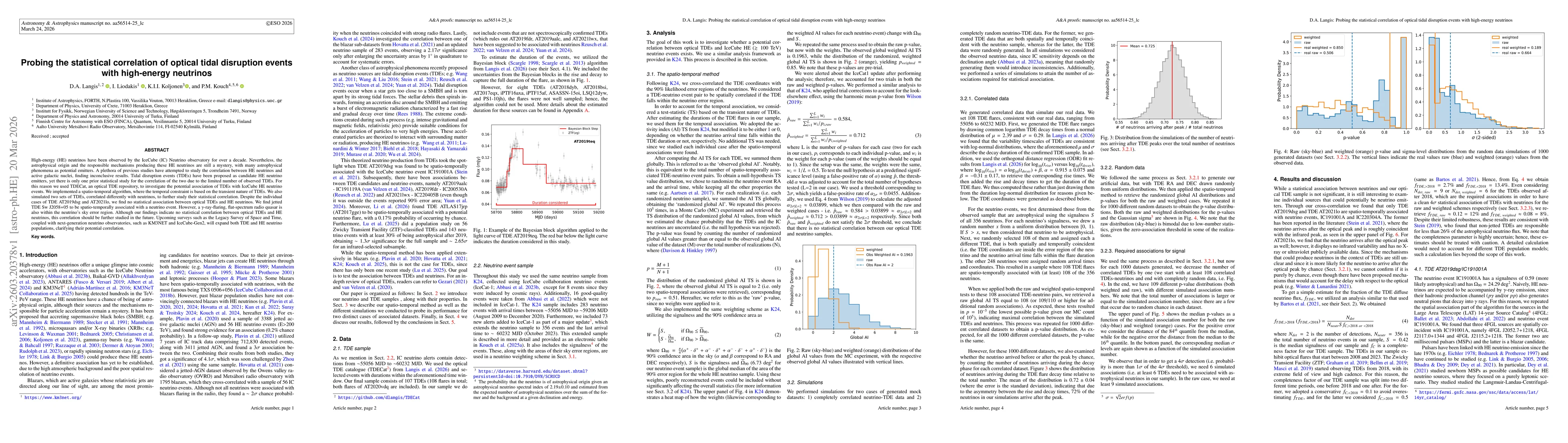 Thumbnail for Probing the statistical correlation of optical tidal disruption events with high-energy neutrinos