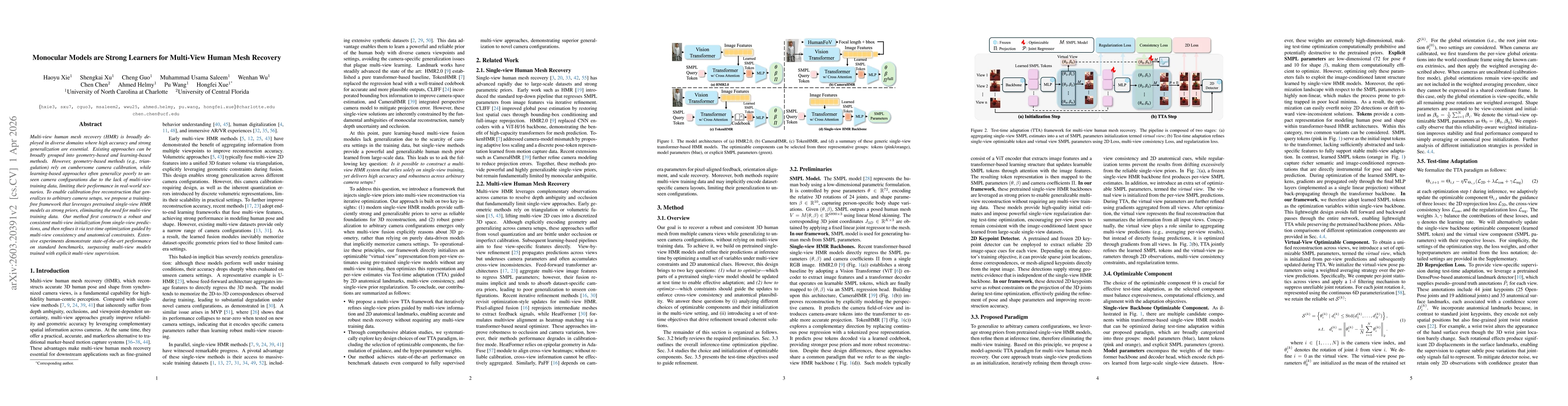 Thumbnail for Monocular Models are Strong Learners for Multi-View Human Mesh Recovery