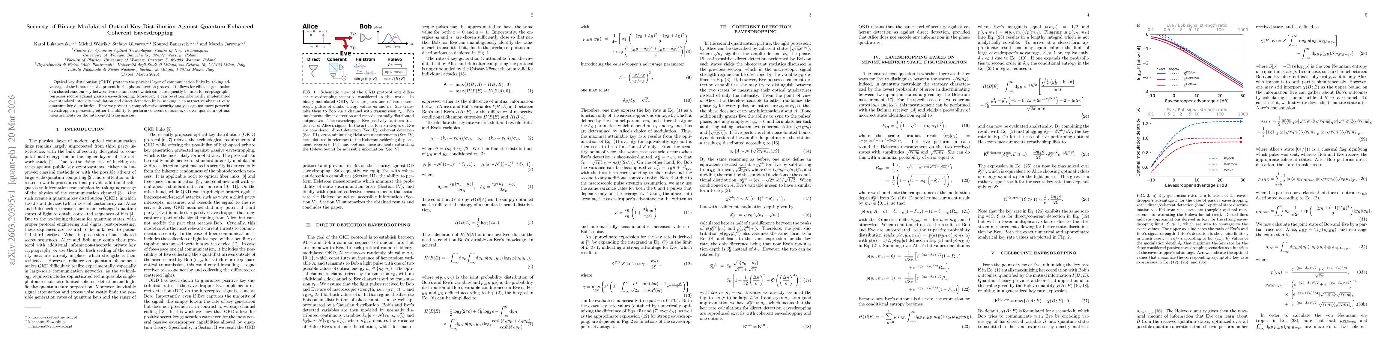 Thumbnail for Security of Binary-Modulated Optical Key Distribution Against Quantum-Enhanced Coherent Eavesdropping
