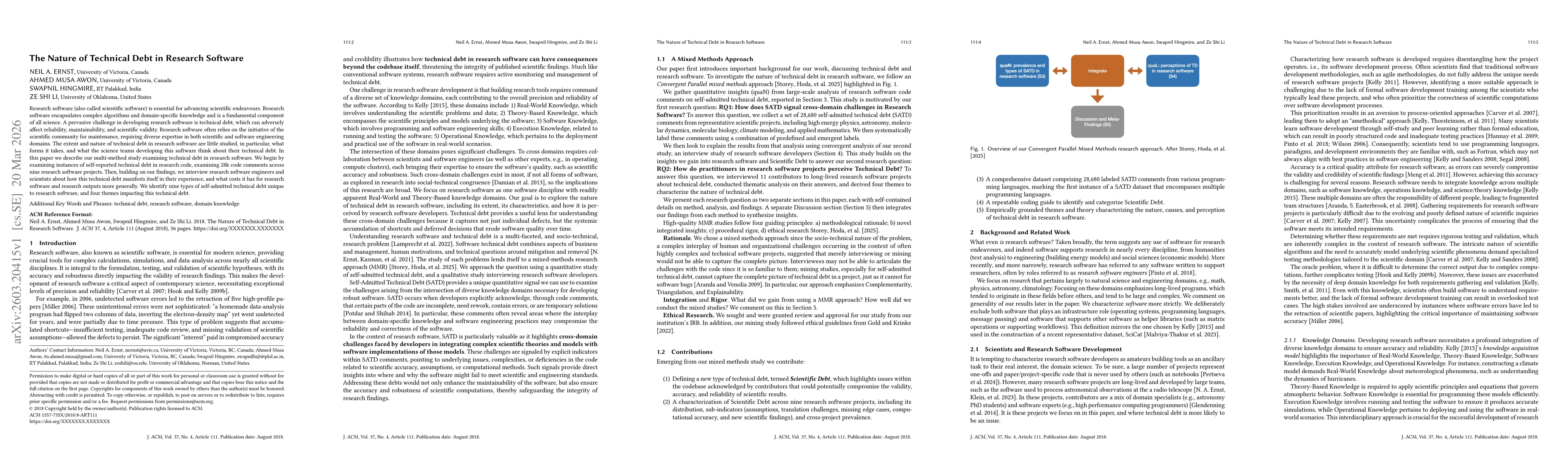 Thumbnail for The Nature of Technical Debt in Research Software