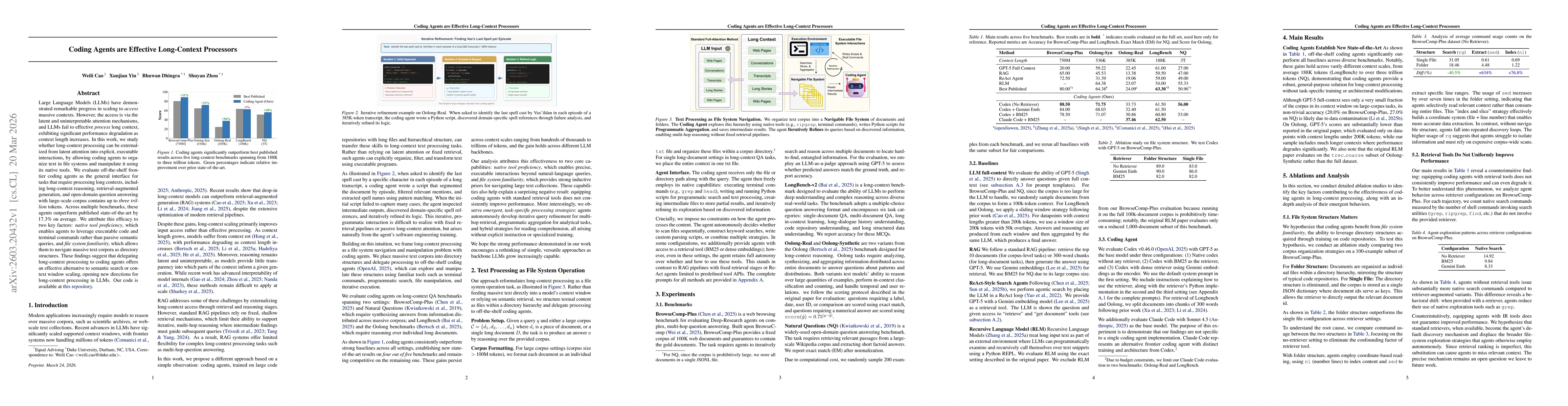 Thumbnail for Coding Agents are Effective Long-Context Processors