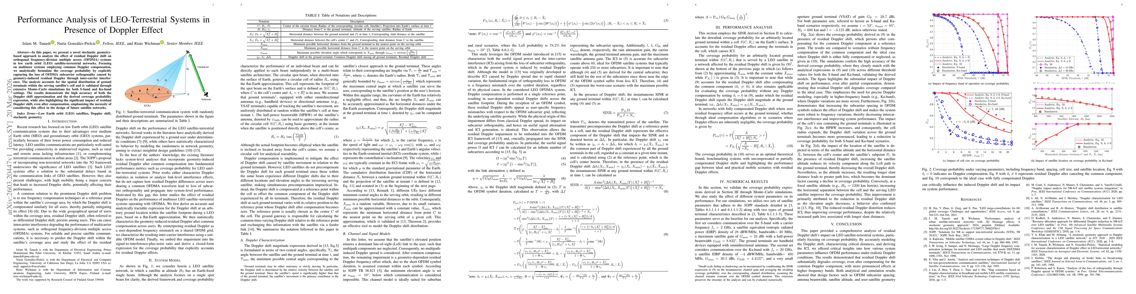 Thumbnail for Performance Analysis of LEO-Terrestrial Systems in Presence of Doppler Effect
