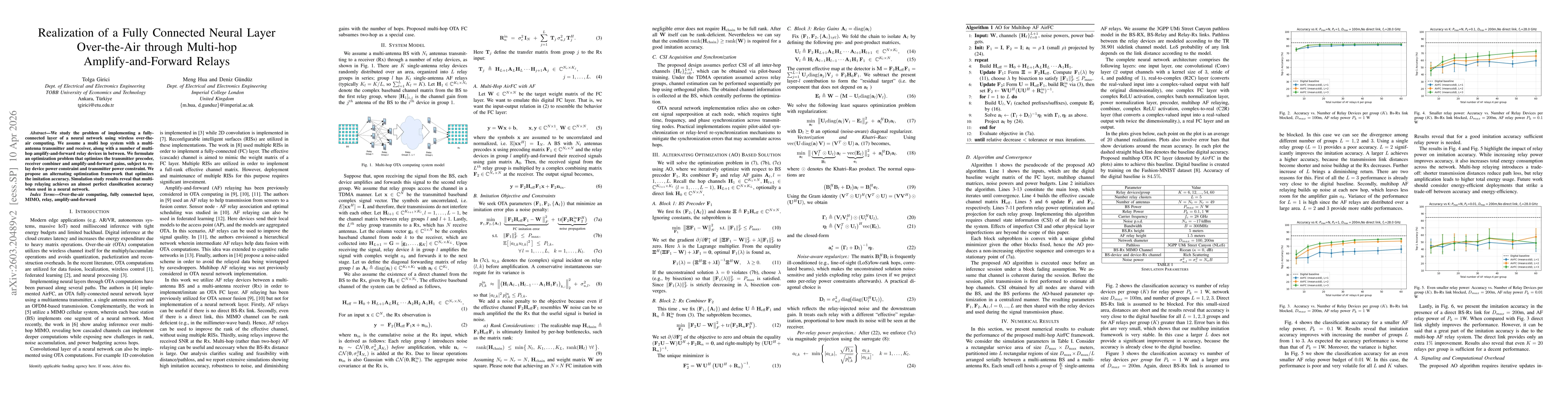 Thumbnail for Realization of a Fully Connected Neural Layer Over-the-Air through Multi-hop Amplify-and-Forward Relays