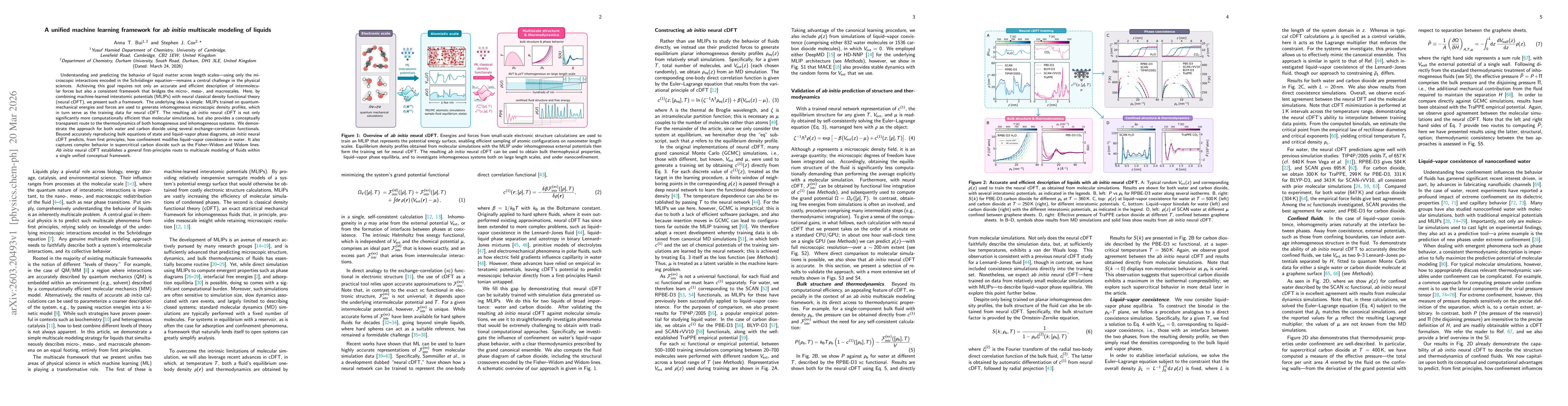 Thumbnail for A unified machine learning framework for ab initio multiscale modeling of liquids