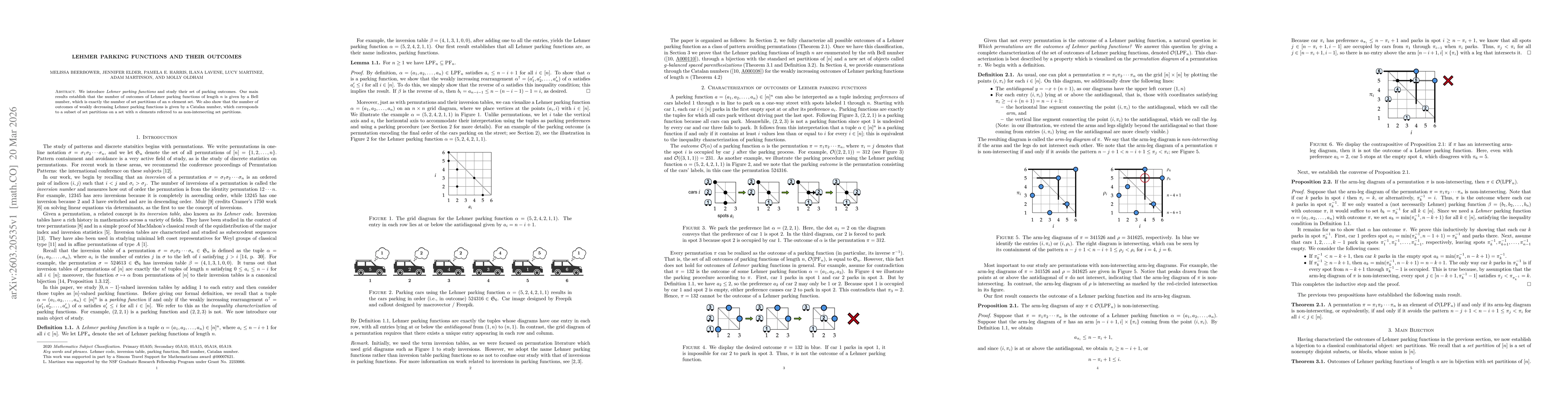 Thumbnail for Lehmer Parking Functions and Their Outcomes