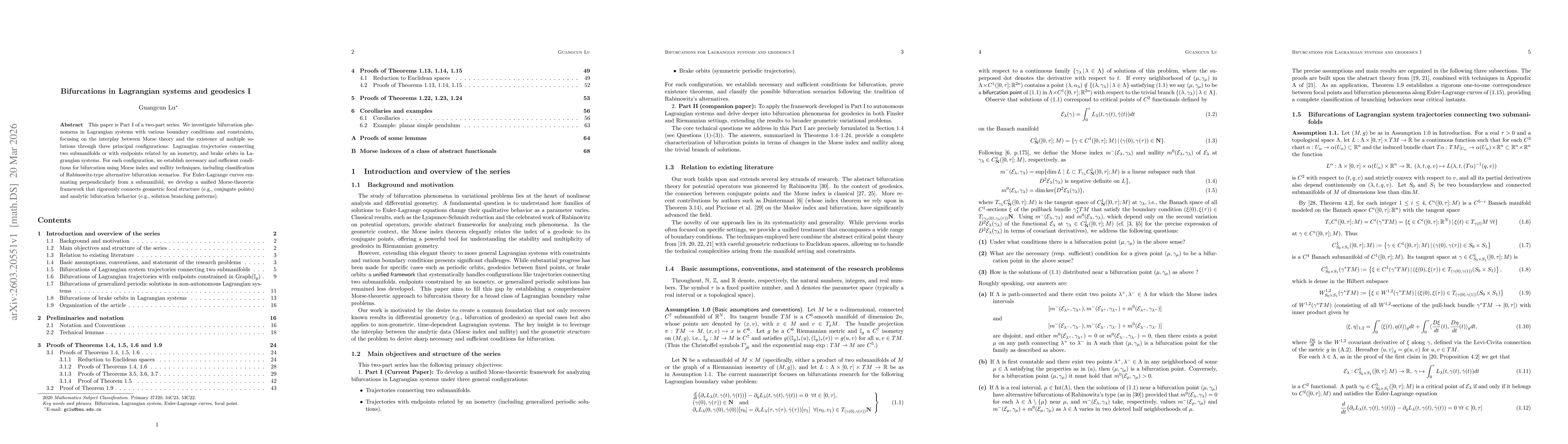 Thumbnail for Bifurcations for Lagrangian systems and geodesics I