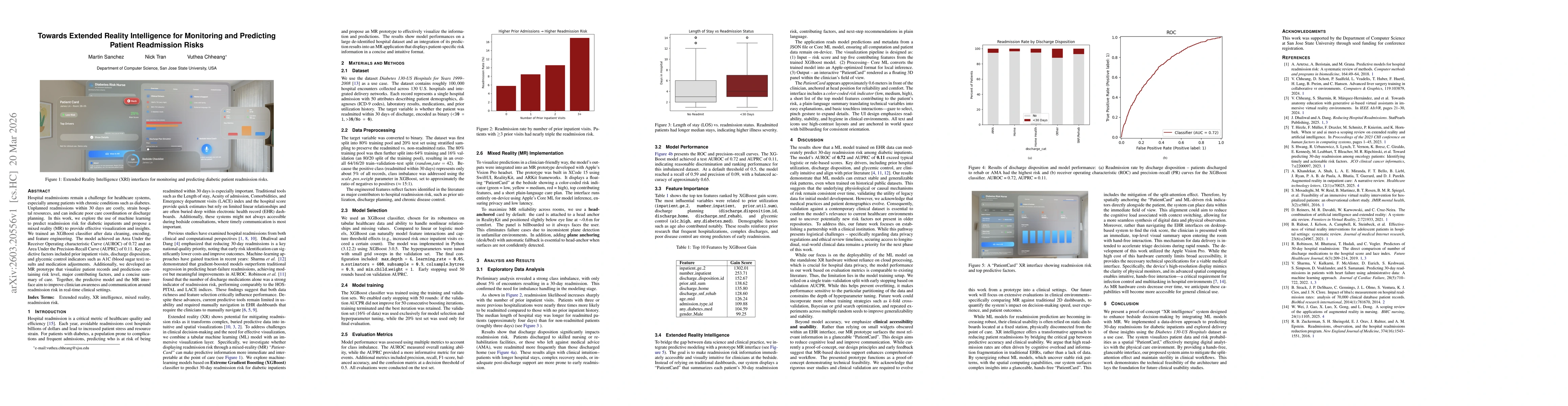 Thumbnail for Towards Extended Reality Intelligence for Monitoring and Predicting Patient Readmission Risks