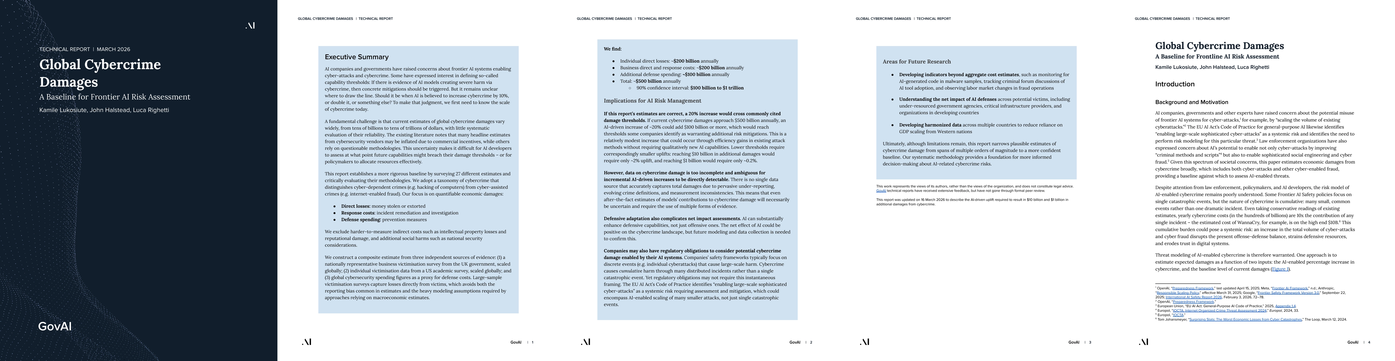 Thumbnail for Global Cybercrime Damages: A Baseline for Frontier AI Risk Assessment