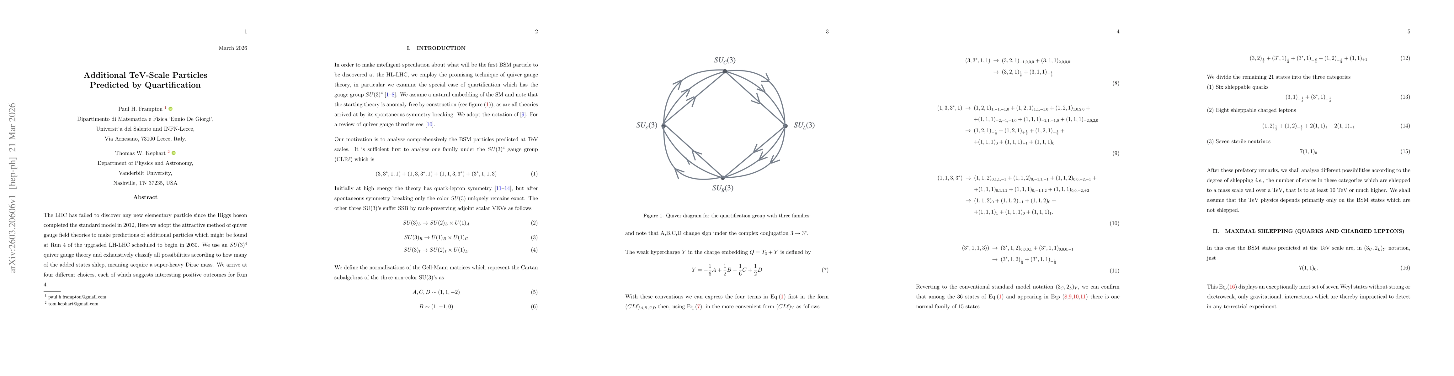 Thumbnail for Additional TeV-Scale Particles Predicted by Quartification