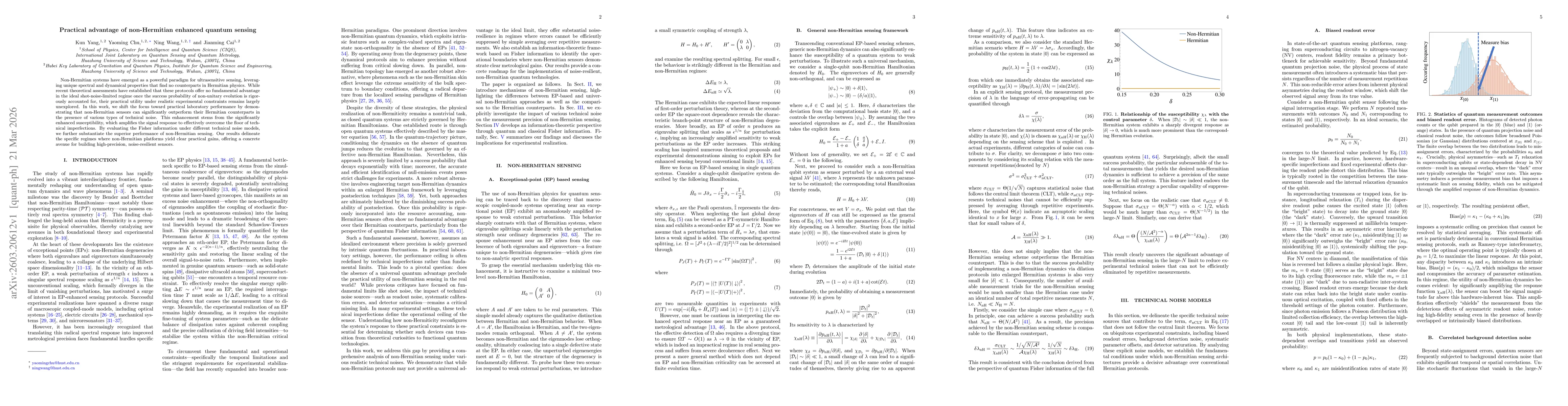 Thumbnail for Practical advantage of non-Hermitian enhanced quantum sensing