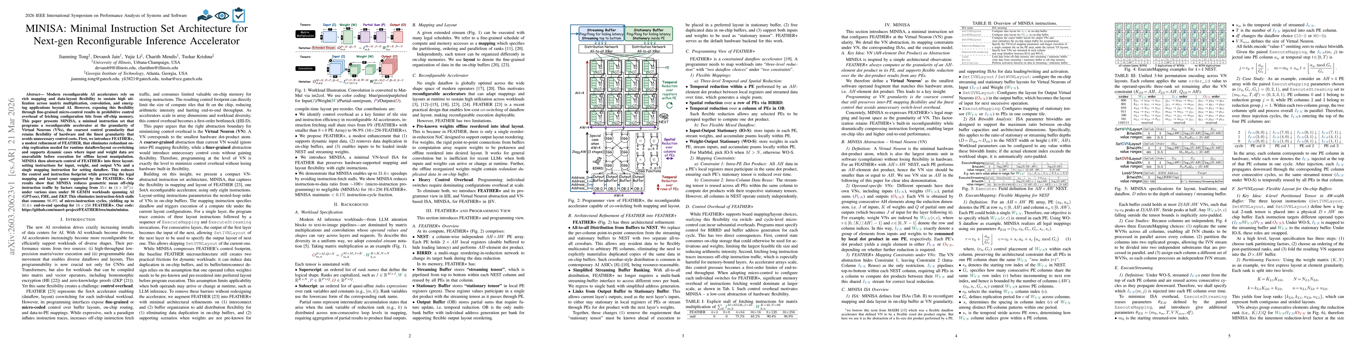 Thumbnail for MINISA: Minimal Instruction Set Architecture for Next-gen Reconfigurable Inference Accelerator