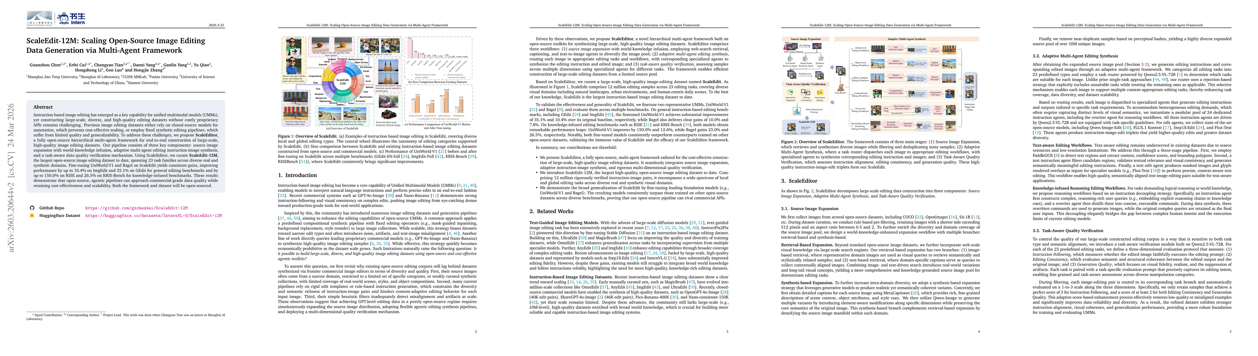 Thumbnail for ScaleEdit-12M: Scaling Open-Source Image Editing Data Generation via Multi-Agent Framework