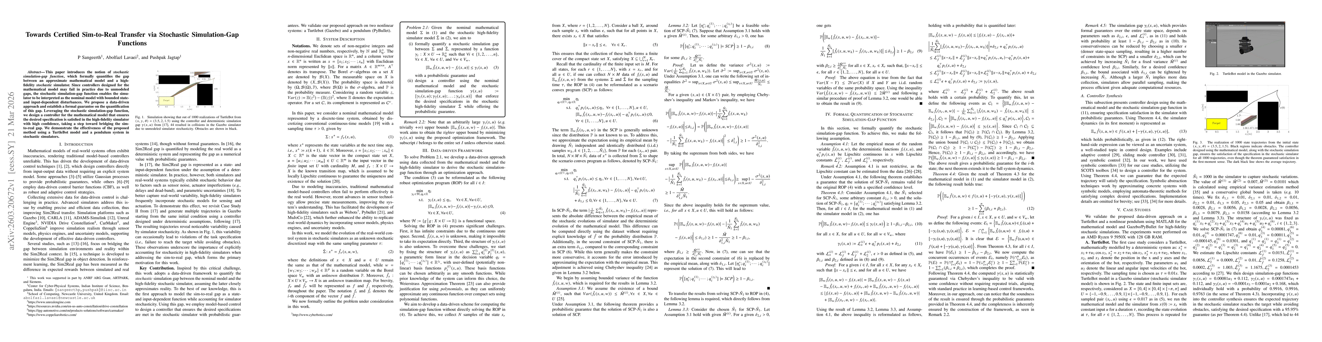 Thumbnail for Towards Certified Sim-to-Real Transfer via Stochastic Simulation-Gap Functions