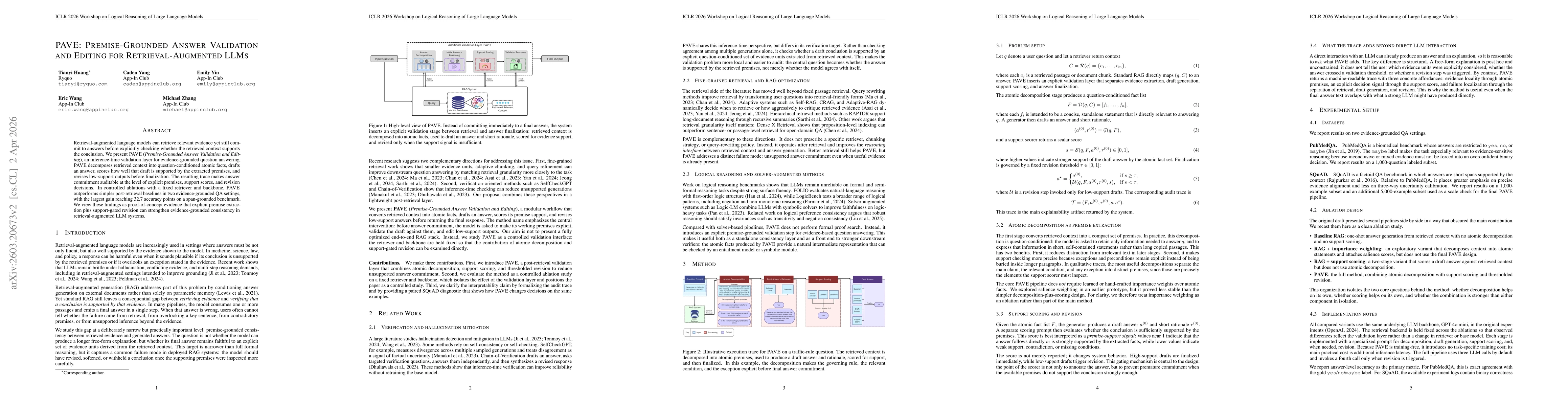 Thumbnail for PAVE: Premise-Aware Validation and Editing for Retrieval-Augmented LLMs