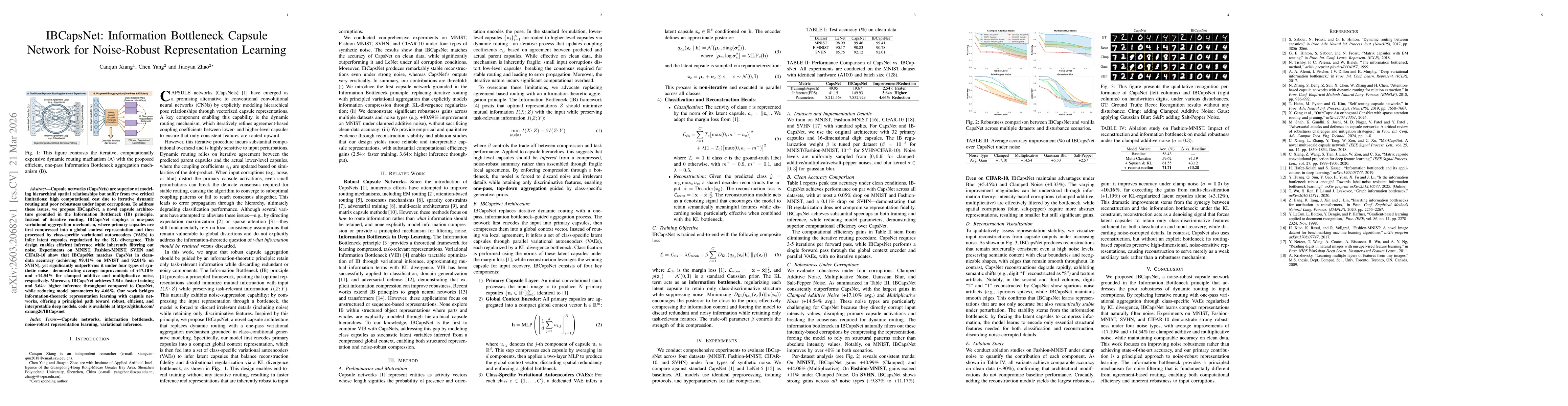 Thumbnail for IBCapsNet: Information Bottleneck Capsule Network for Noise-Robust Representation Learning