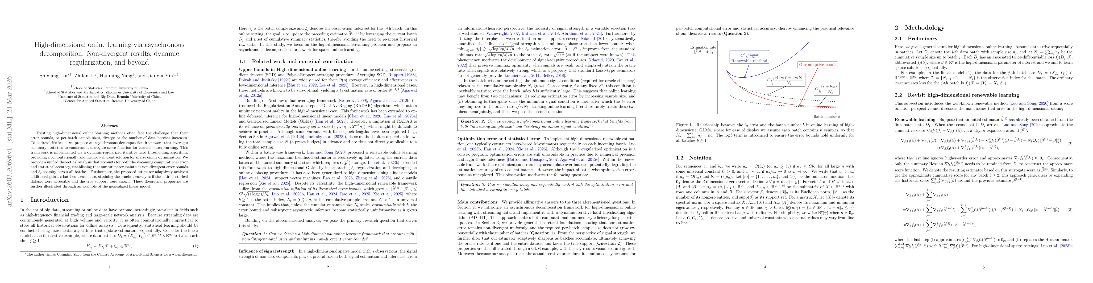 Thumbnail for High-dimensional online learning via asynchronous decomposition: Non-divergent results, dynamic regularization, and beyond