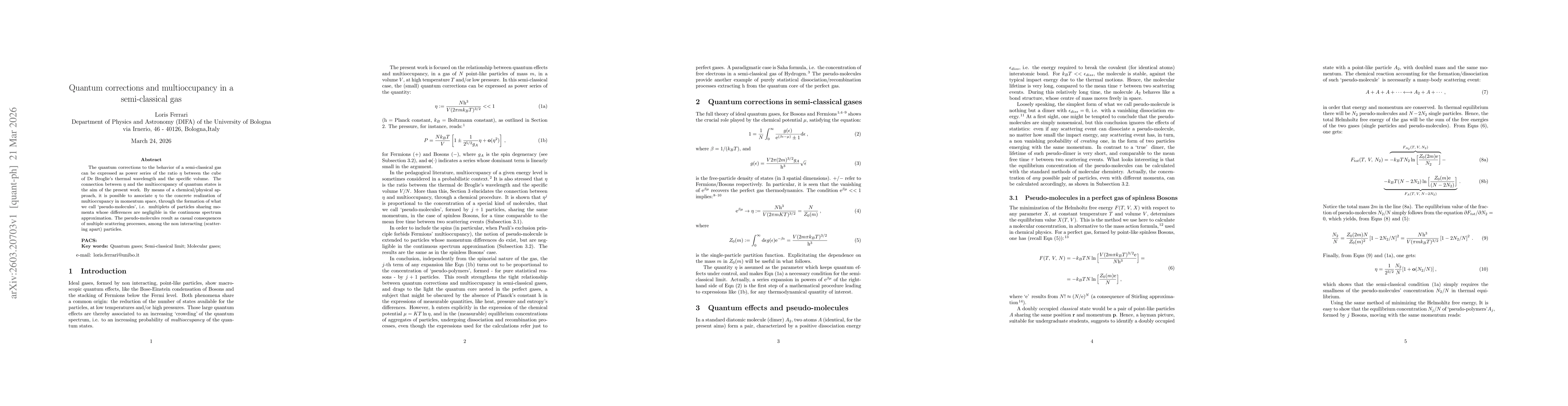 Thumbnail for Quantum corrections and multioccupancy in a semi-classical gas