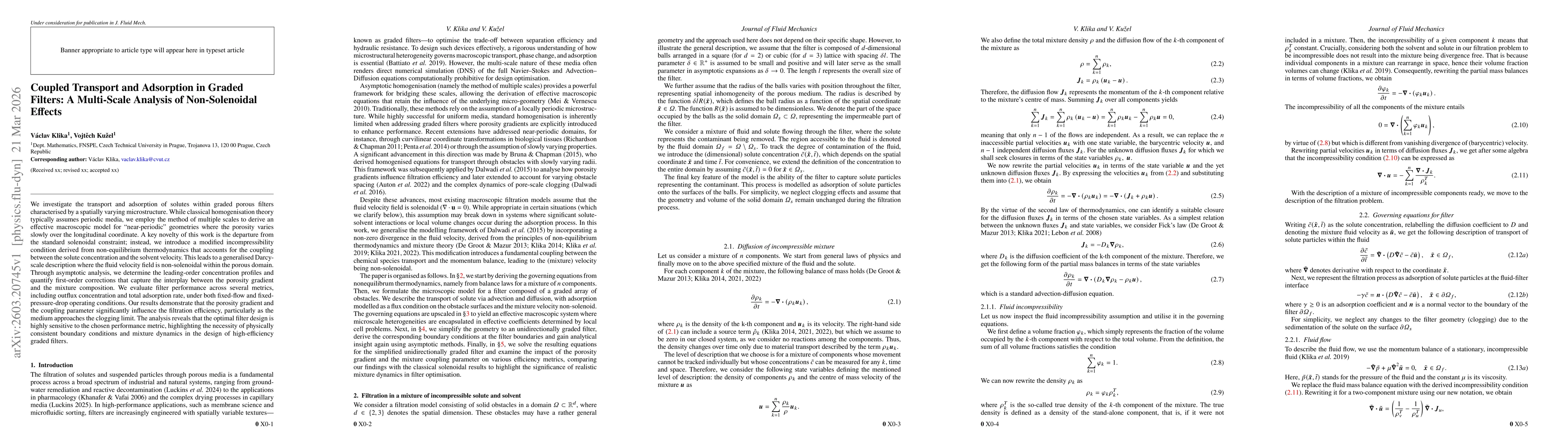 Thumbnail for Coupled Transport and Adsorption in Graded Filters: A Multi-Scale Analysis of Non-Solenoidal Effects