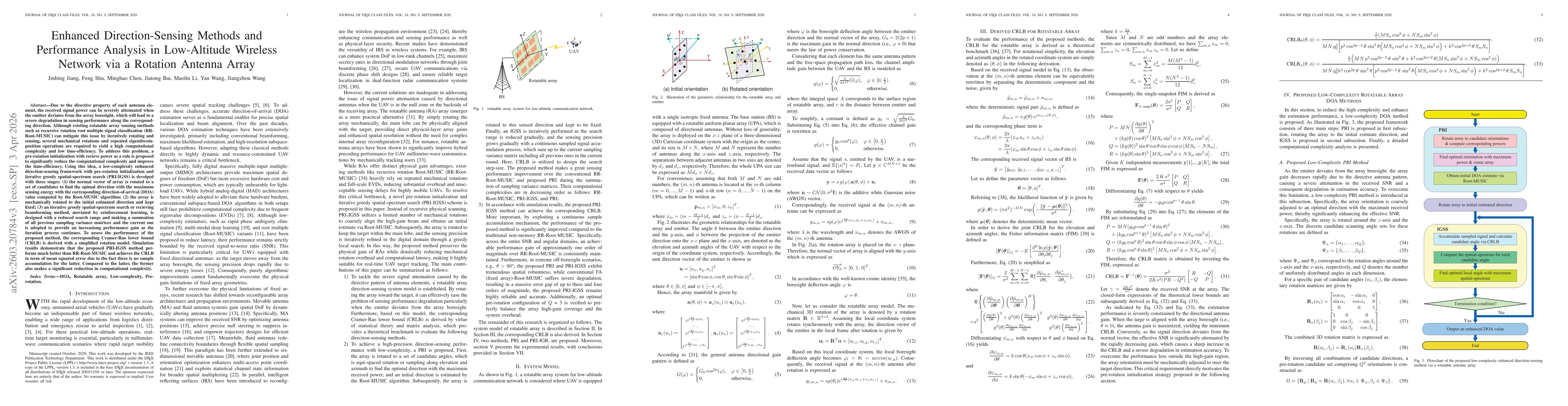 Thumbnail for Enhanced Direction-Sensing Methods and Performance Analysis in Low-Altitude Wireless Network via a Rotation Antenna Array
