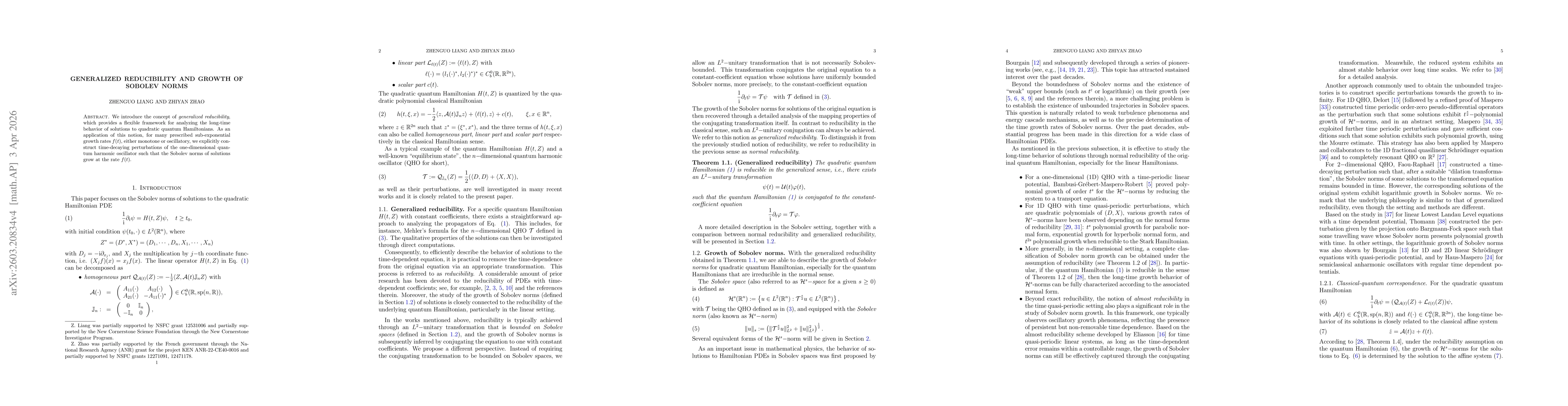 Thumbnail for Generalized Reducibility and Growth of Sobolev Norms
