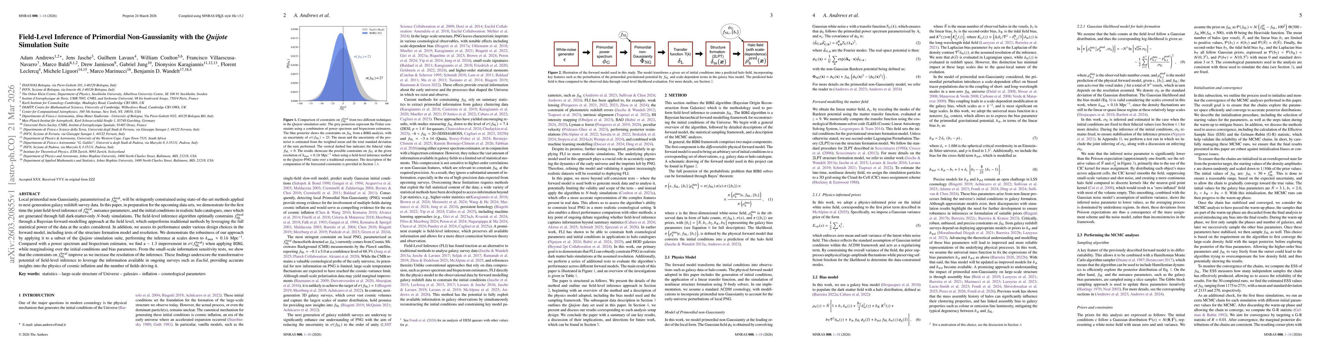 Thumbnail for Field-Level Inference of Primordial Non-Gaussianity with the Quijote Simulation Suite
