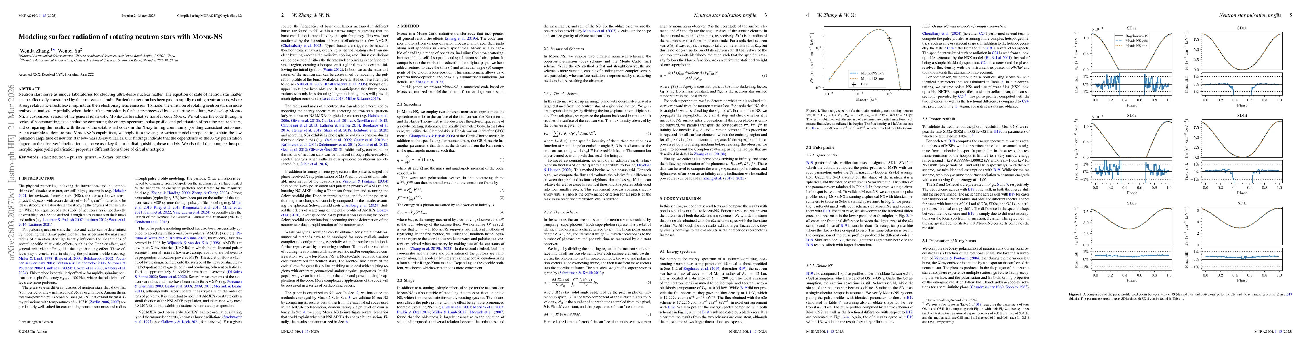 Thumbnail for Modeling surface radiation of rotating neutron stars with Monk-NS