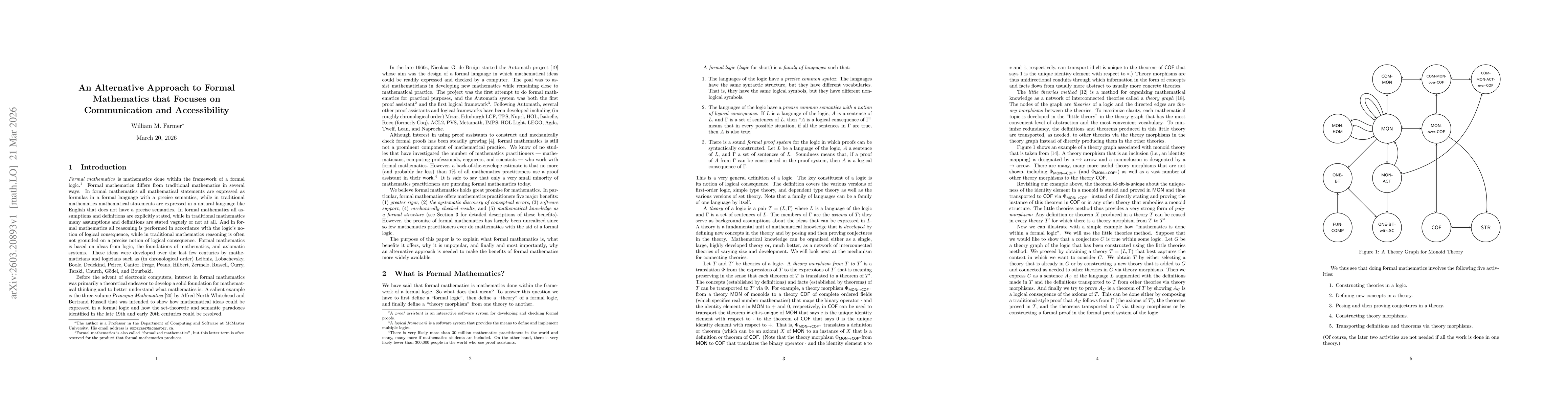 Thumbnail for An Alternative Approach to Formal Mathematics that Focuses on Communication and Accessibility