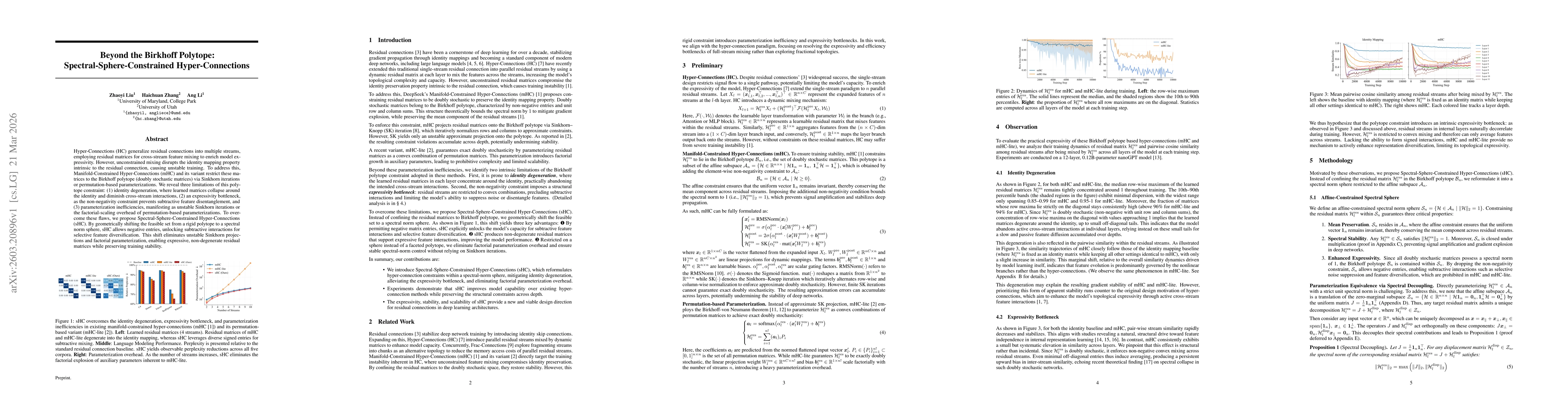 Thumbnail for Beyond the Birkhoff Polytope: Spectral-Sphere-Constrained Hyper-Connections