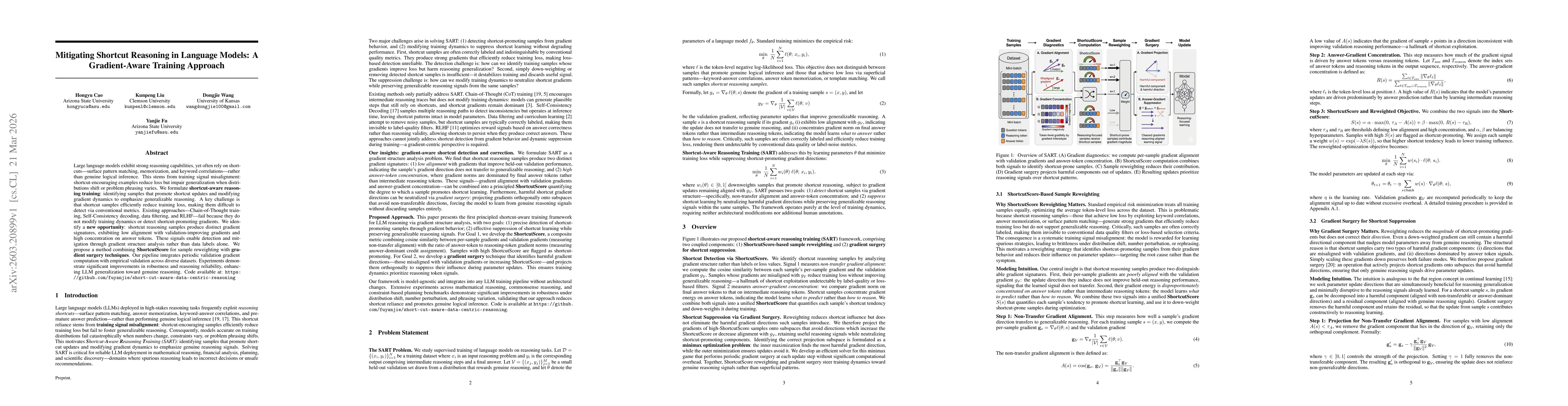 Thumbnail for Mitigating Shortcut Reasoning in Language Models: A Gradient-Aware Training Approach