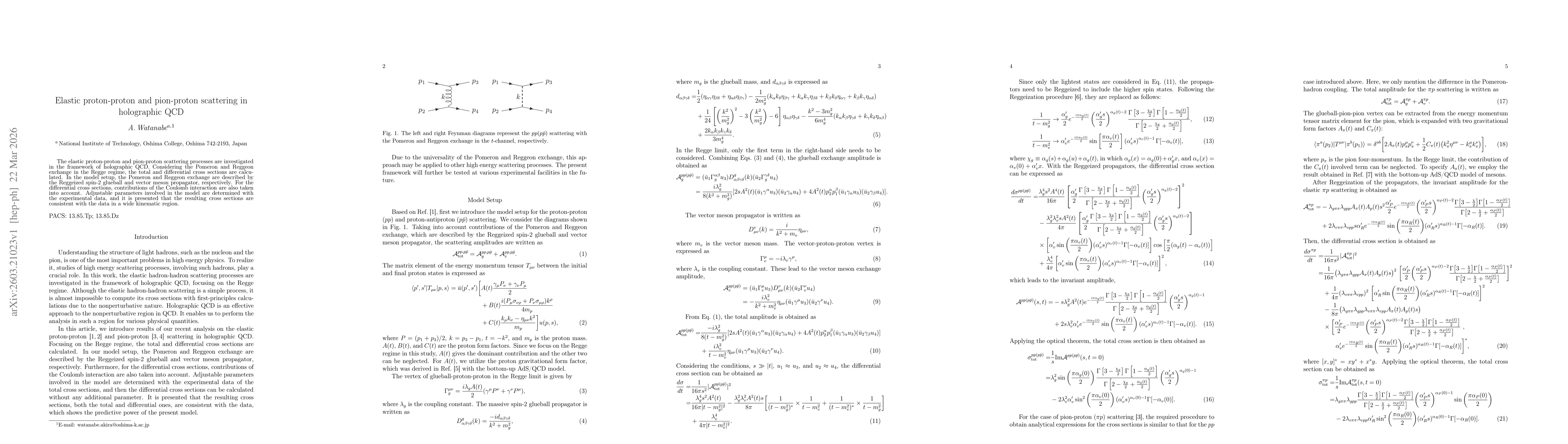 Thumbnail for Elastic proton-proton and pion-proton scattering in holographic QCD