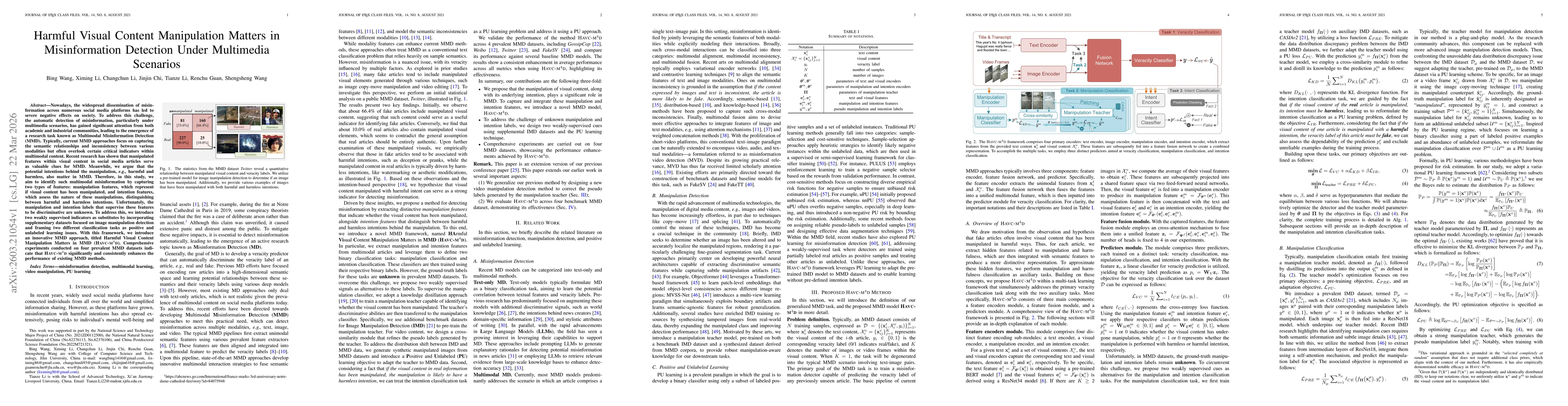 Thumbnail for Harmful Visual Content Manipulation Matters in Misinformation Detection Under Multimedia Scenarios
