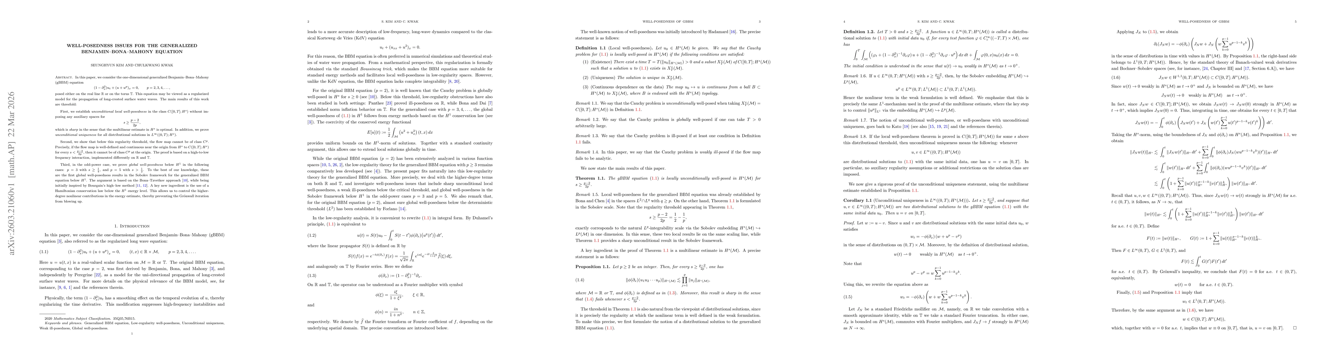 Thumbnail for Well-posedness issues for the generalized Benjamin--Bona--Mahony equation